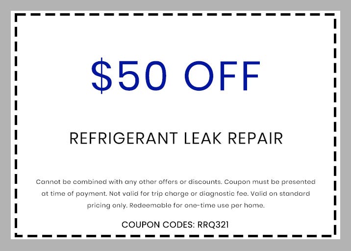 Discount coupon on refrigerant leak repair
